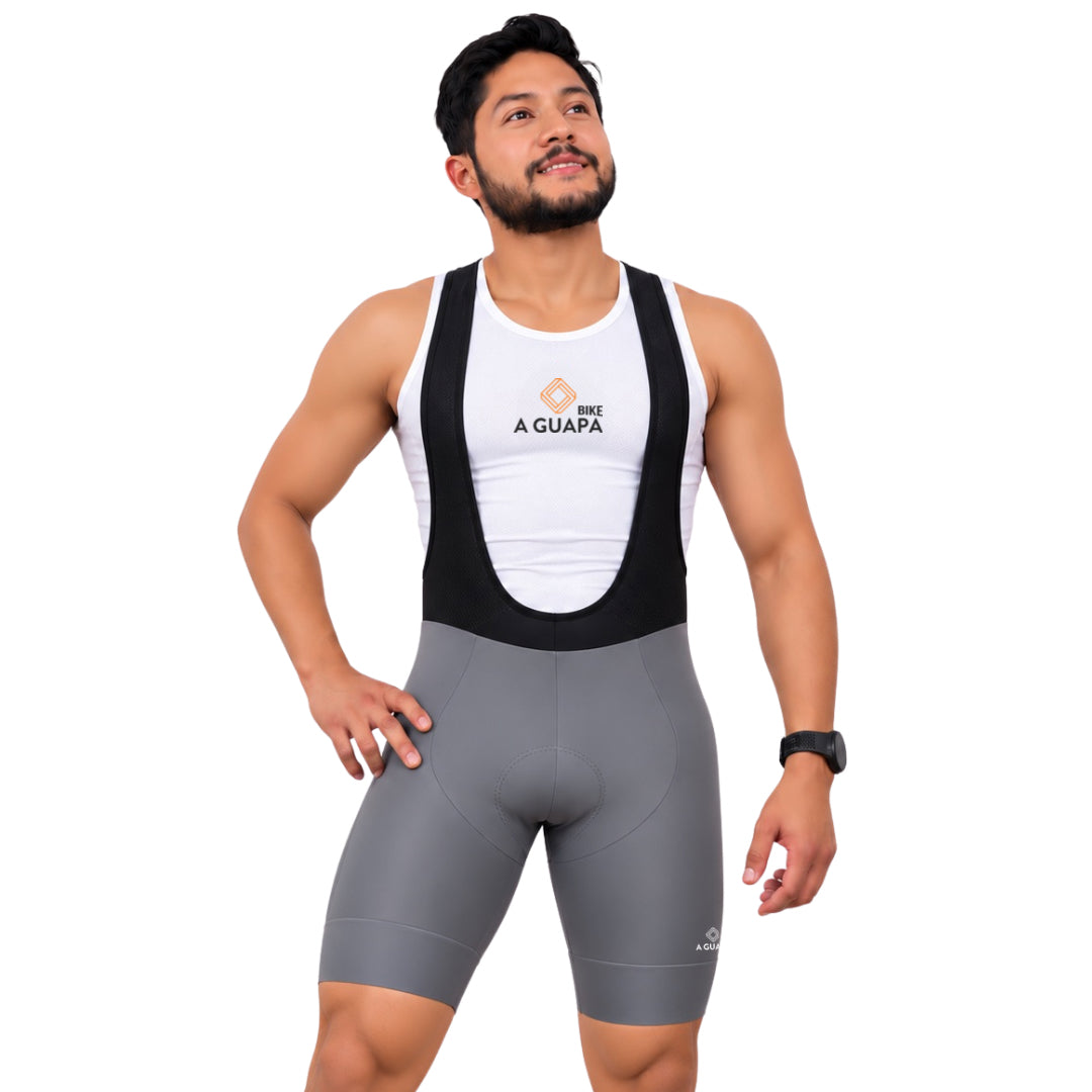 Licra Corta de Ciclismo Hombre Gris - Línea Pro (Nuevo)