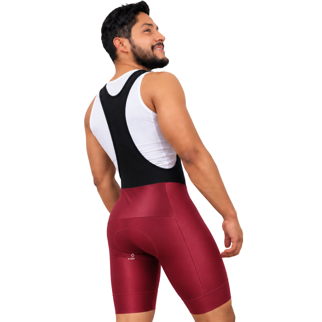 Licra Corta de Ciclismo Hombre Vinotinto - Línea Pro