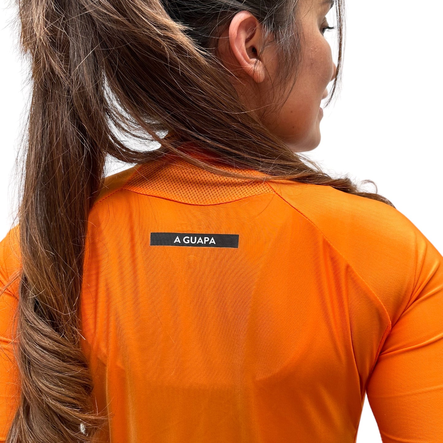 Vista posterior del jersey de ciclismo Lite dama mango