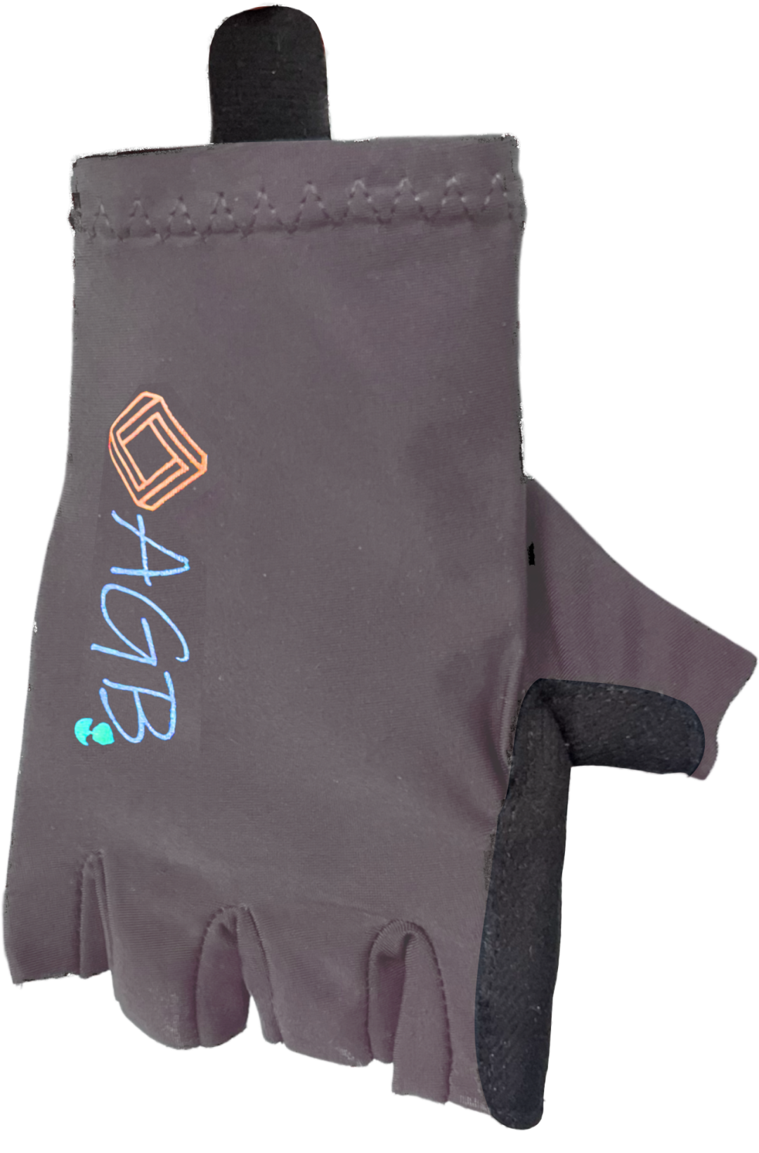 Guantes de ciclismo gris de dedos cortos, con protección ergonómica y transpirable para las manos.