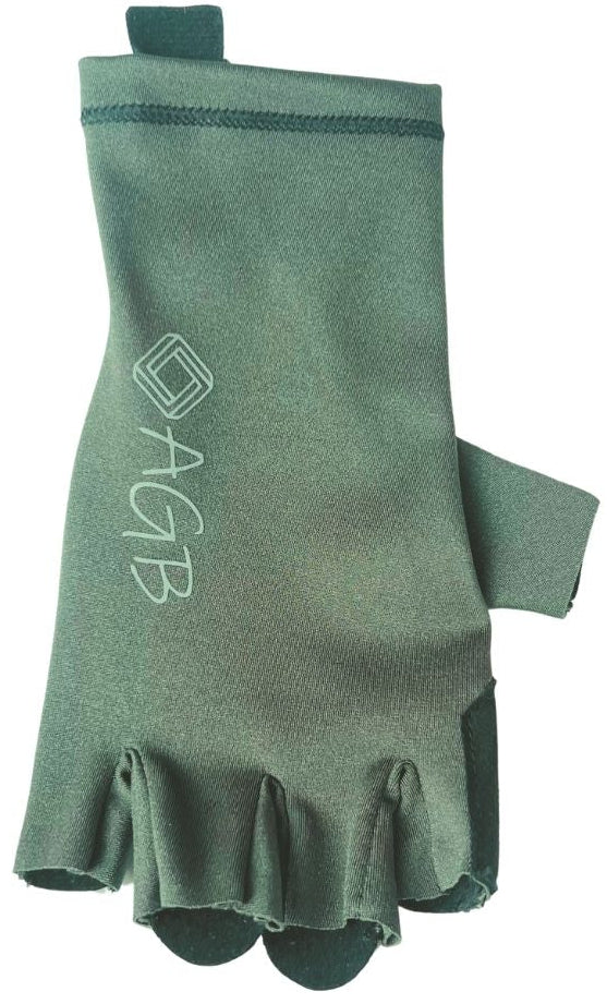 Guantes de ciclismo verde destello de alta visibilidad y dedos cortos para ruta o montaña.