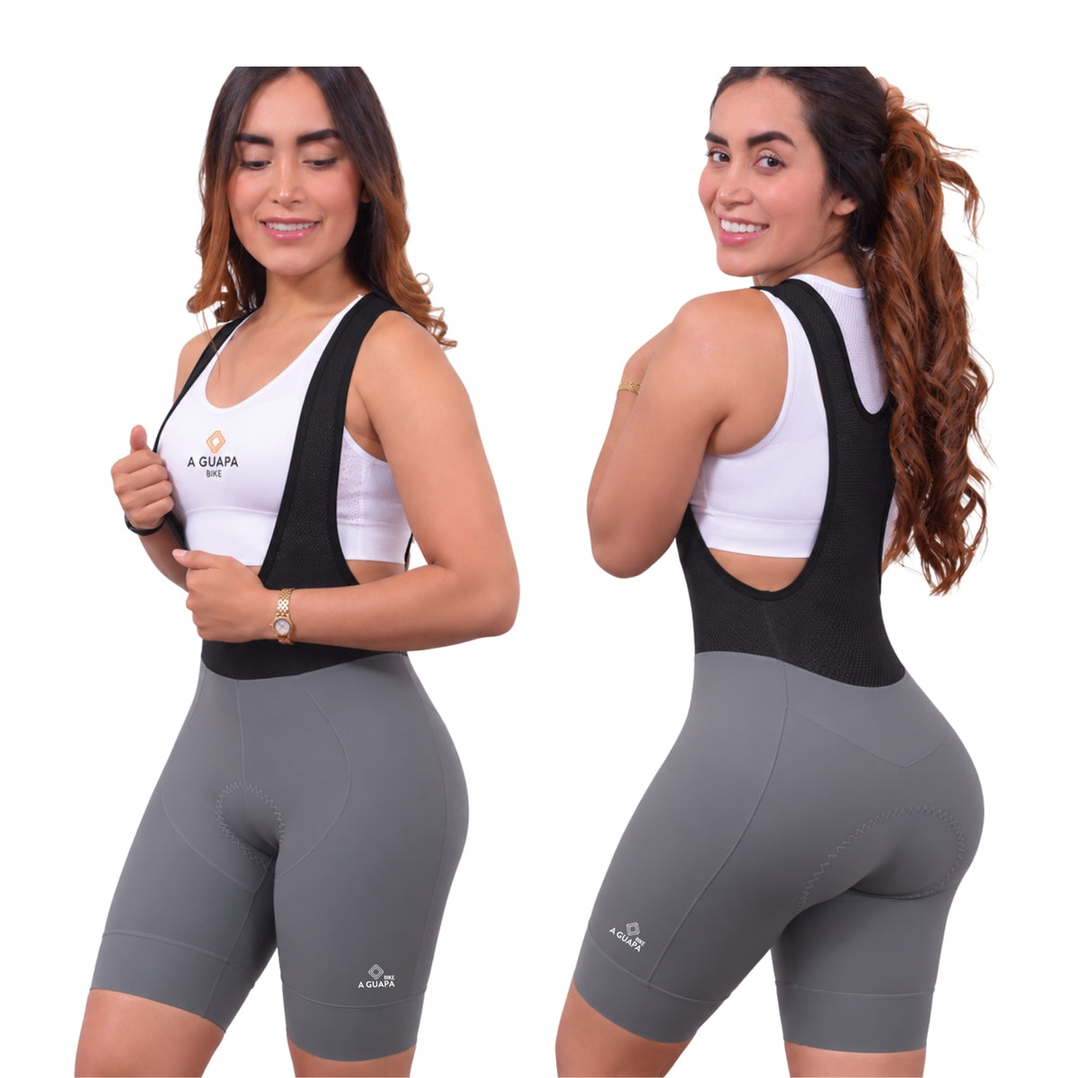 Licra Corta de Ciclismo Dama Gris- Línea Pro (Nuevo)