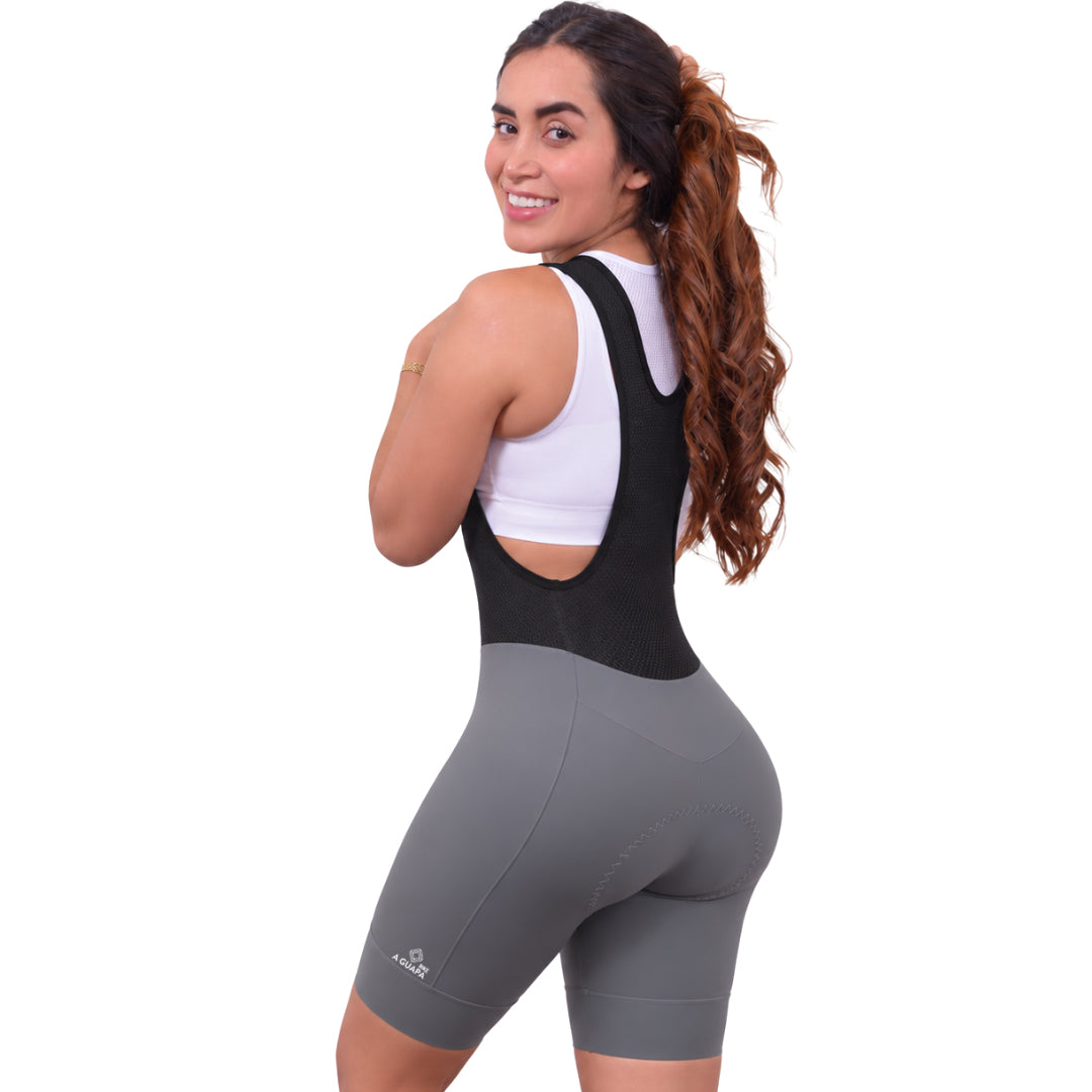 Licra Corta de Ciclismo Dama Gris- Línea Pro (Nuevo)