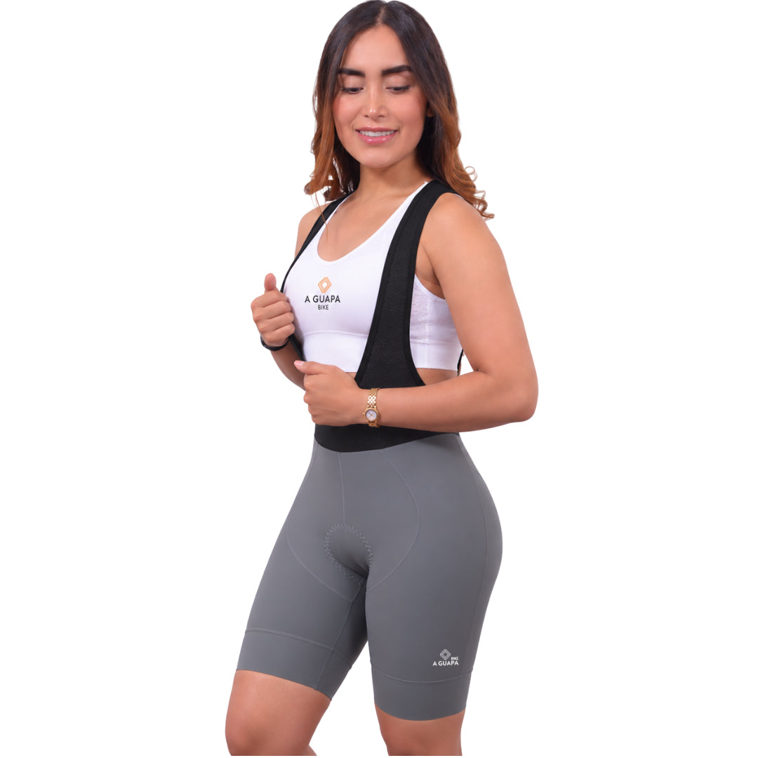 Licra Corta de Ciclismo Dama Gris- Línea Pro (Nuevo)