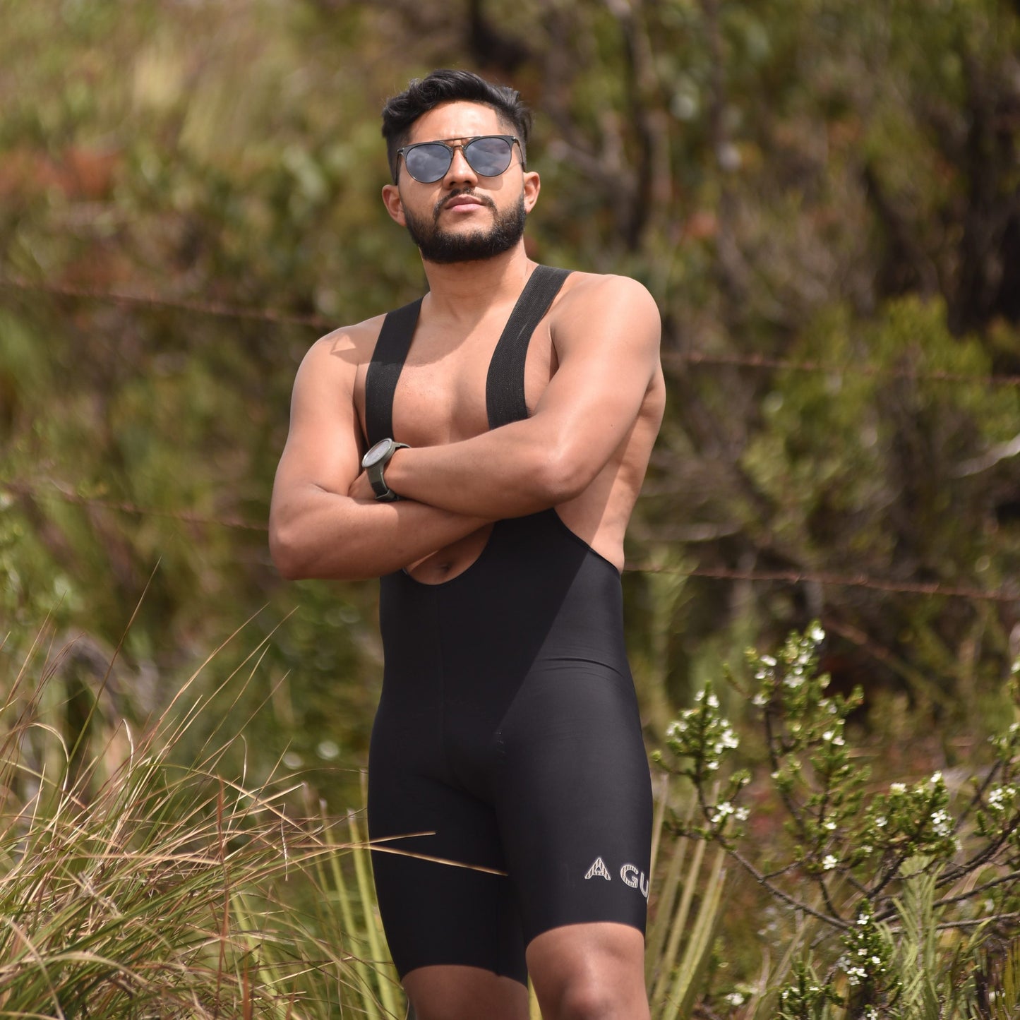 Licra corta de ciclismo premium para hombre Pro Max con corte limpio de frente